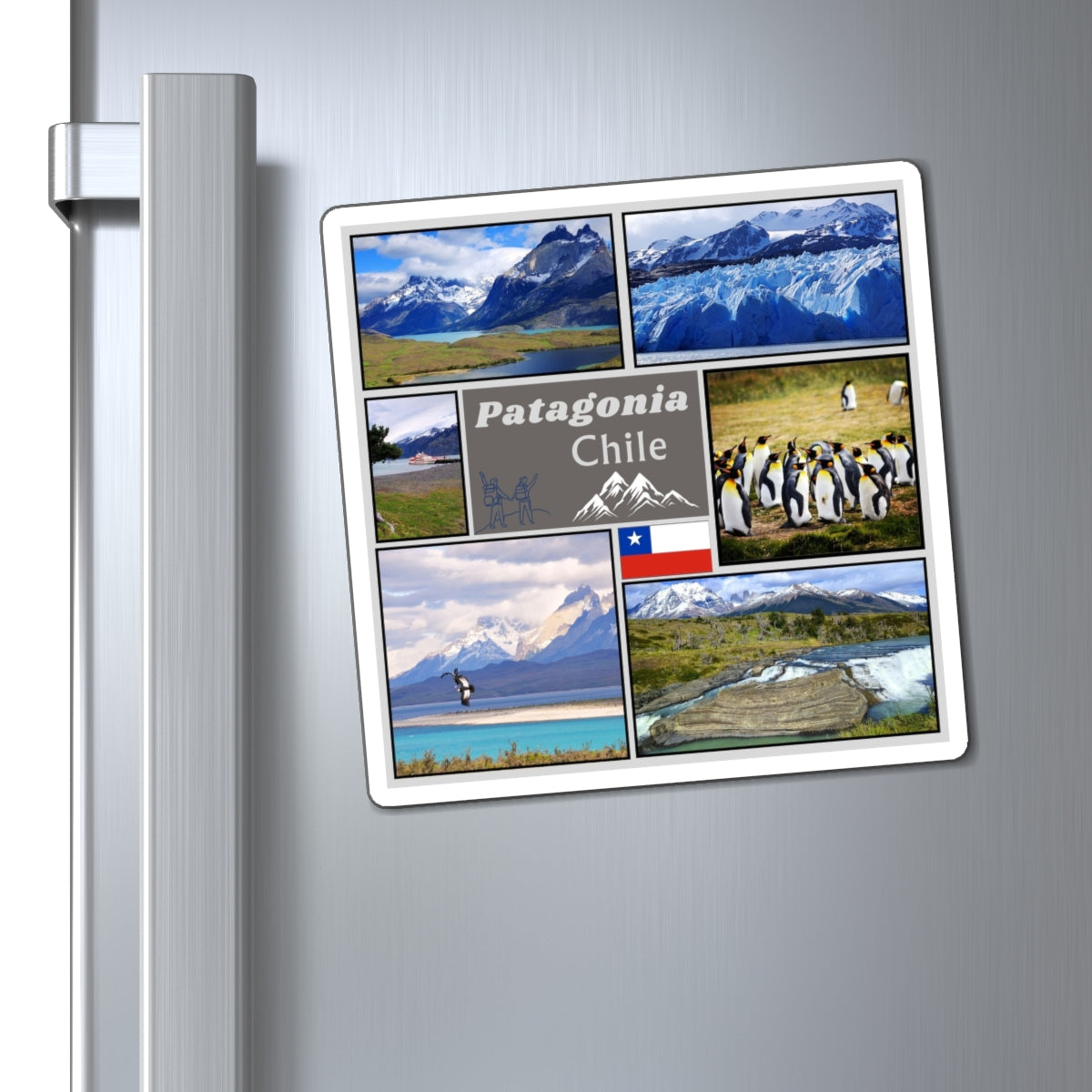 Chilean Patagonia Travel Magnet, Nature Adventure Souvenir