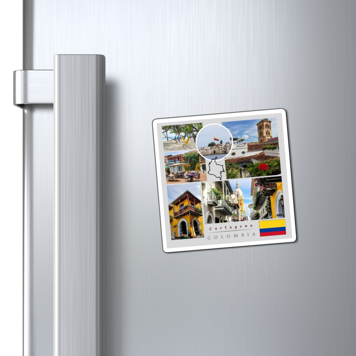 Cartagena Colombia Photo Collage Magnet – Travel Souvenir Refrigerator Magnet