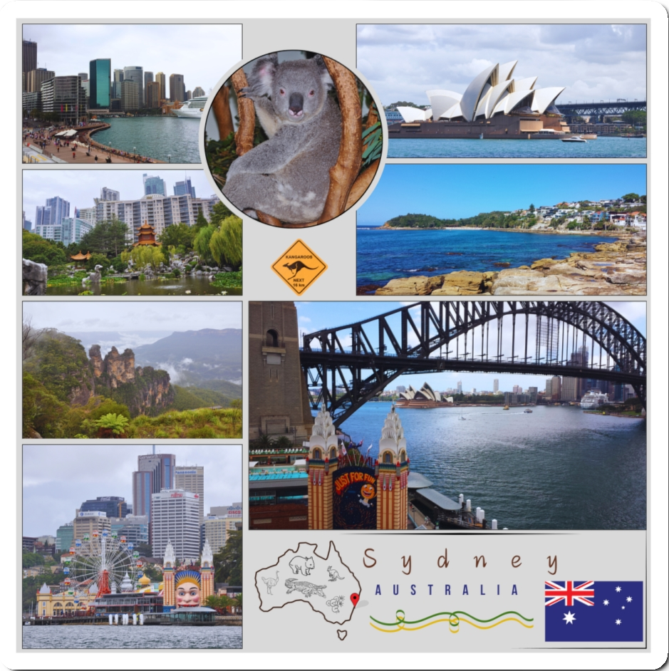 Sydney Australia Travel Magnet – Iconic Opera House & Harbour Souvenir