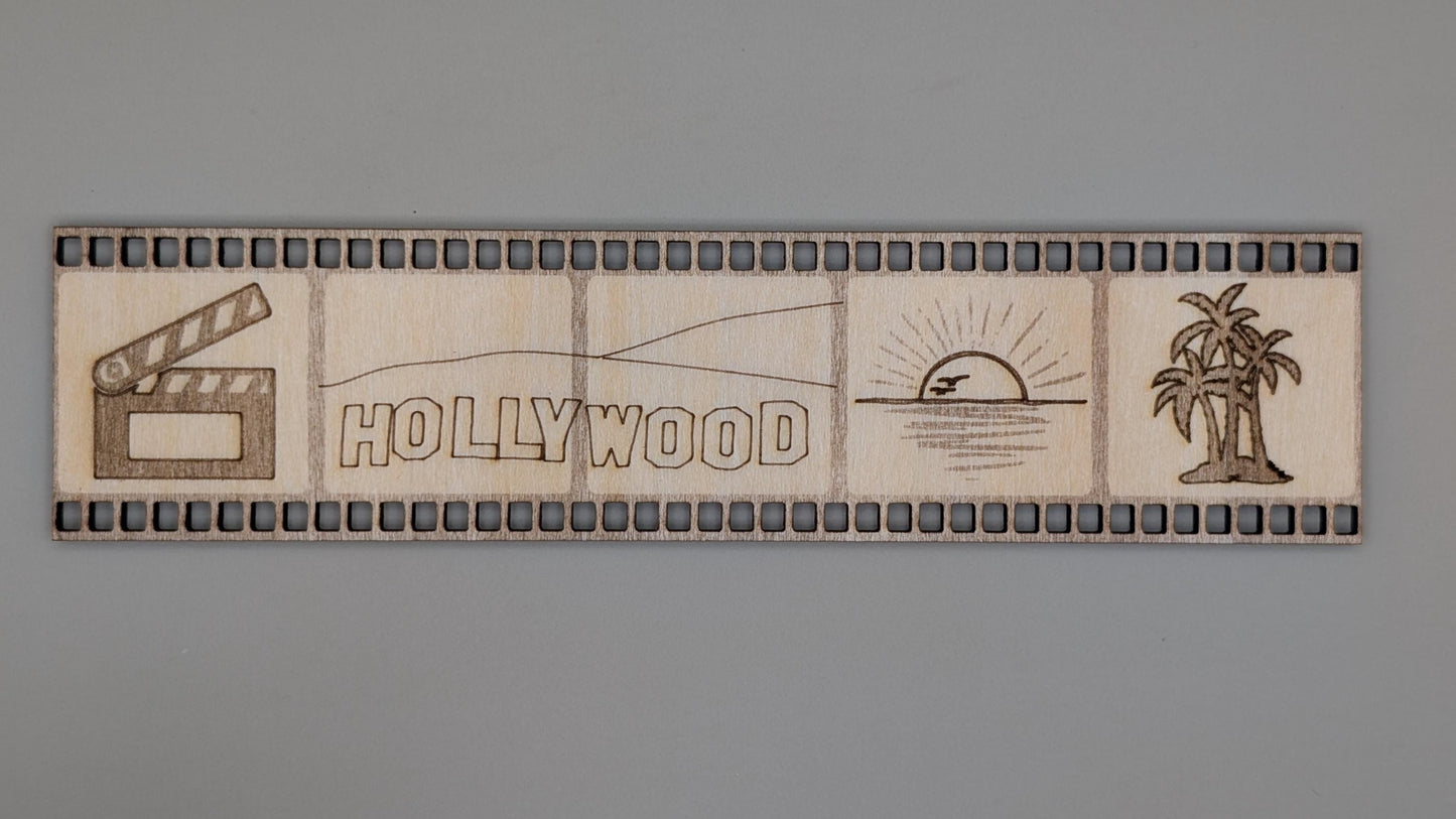 Hollywood Wooden Fridge Magnet, Los Angeles Souvenir Travel Gift