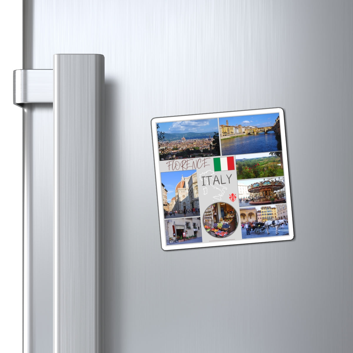 Florence Italy Matte Vinyl Magnet | Firenze Ponte Vecchio Tuscan Fridge Decor