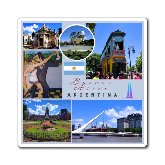 Buenos Aires Argentina Souvenir Magnet – Premium Matte Vinyl (3 Sizes)