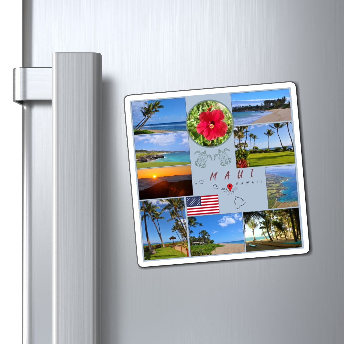 Maui Hawaii Travel Magnet – Hawaiian Island Souvenir & Tropical Beach Decor