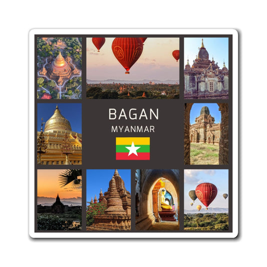 Bagan Myanmar Travel Magnet – Ancient Temples & Pagodas Souvenir