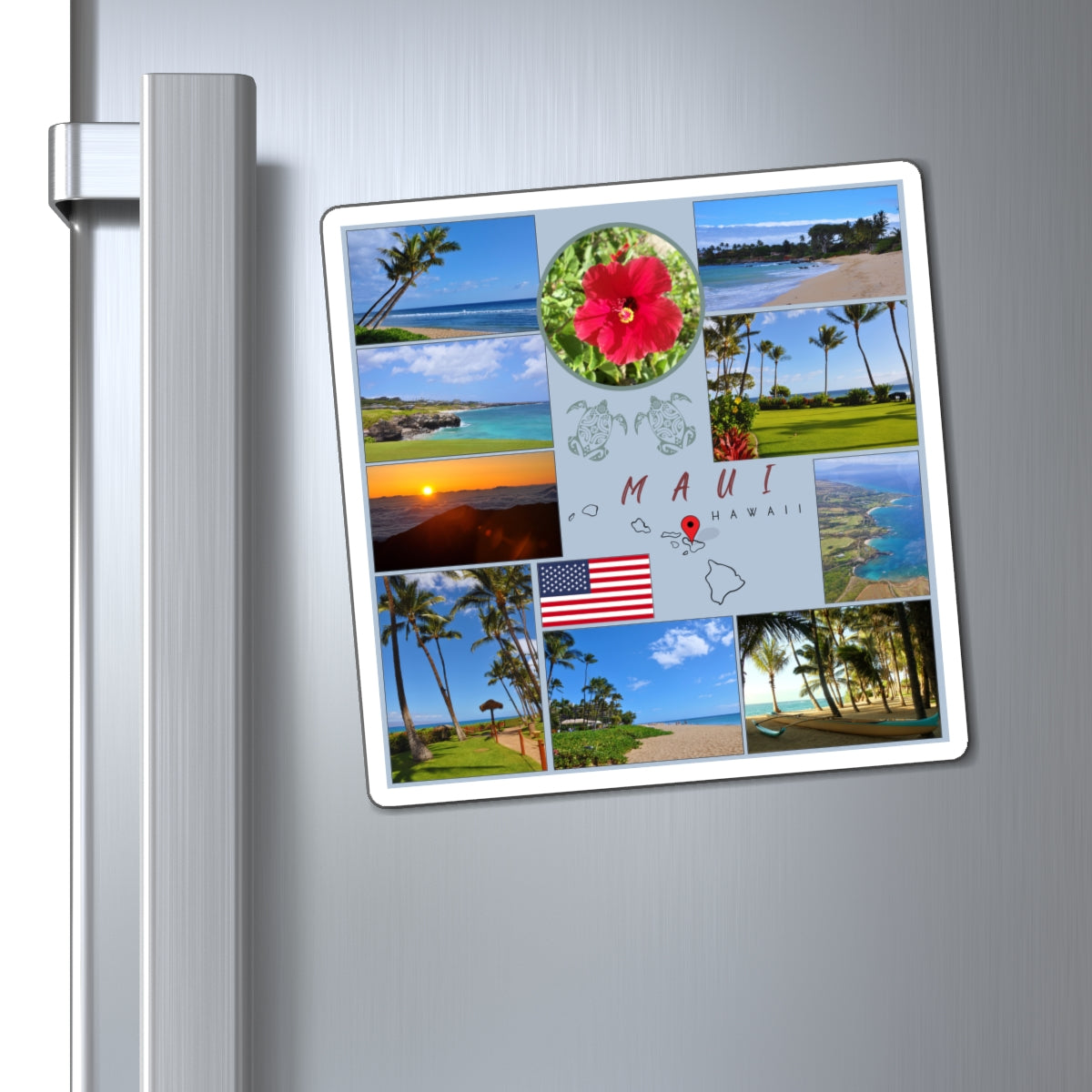 Maui Hawaii Travel Magnet – Hawaiian Island Souvenir & Tropical Beach Decor