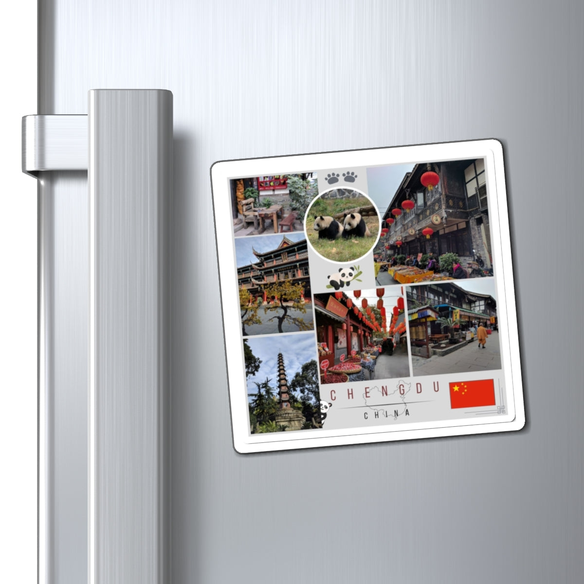 Chengdu, China Fridge Magnet - Souvenir Gift Collection Craft
