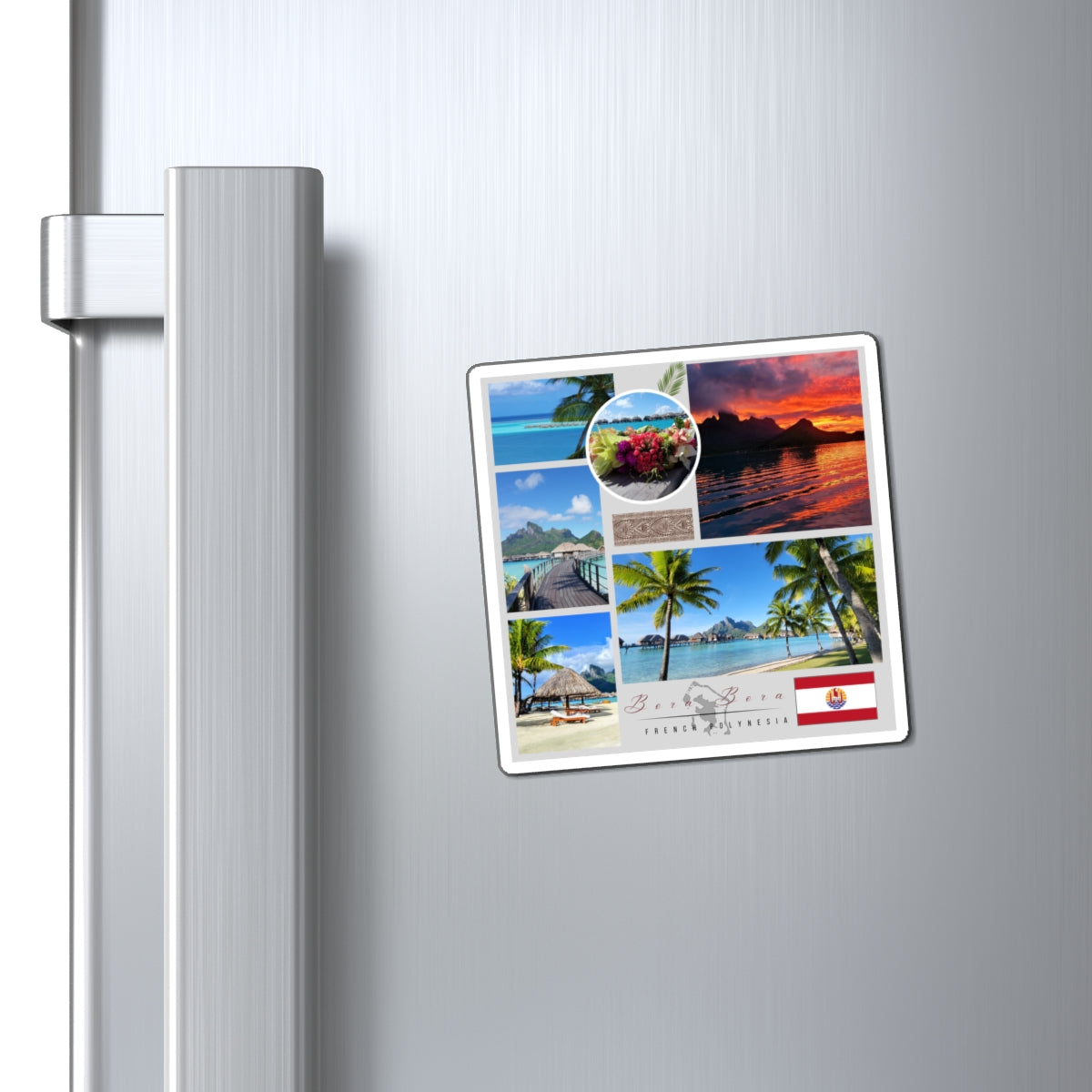 Bora Bora Travel Magnet, French Polynesia, Tropical Paradise