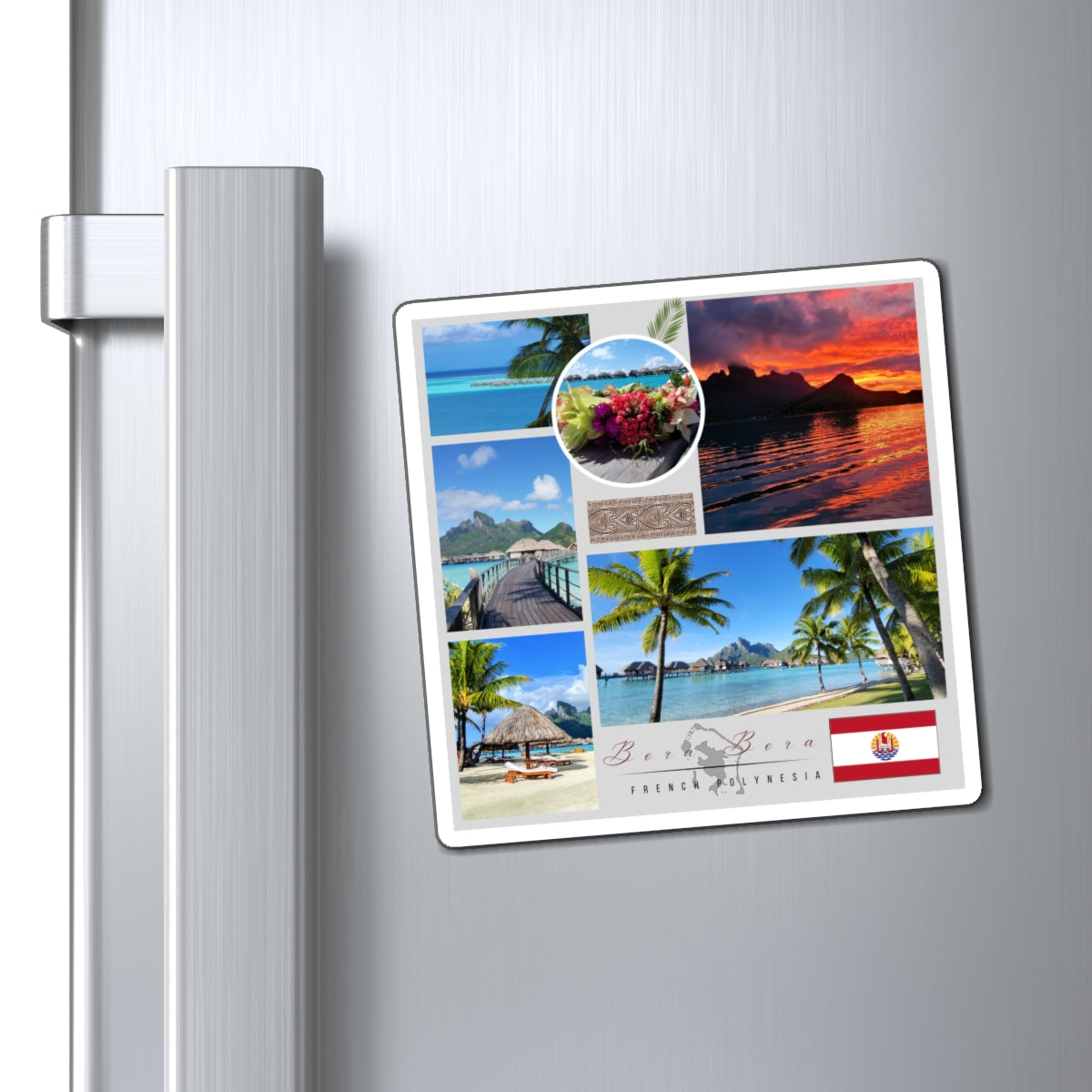 Bora Bora Travel Magnet, French Polynesia, Tropical Paradise