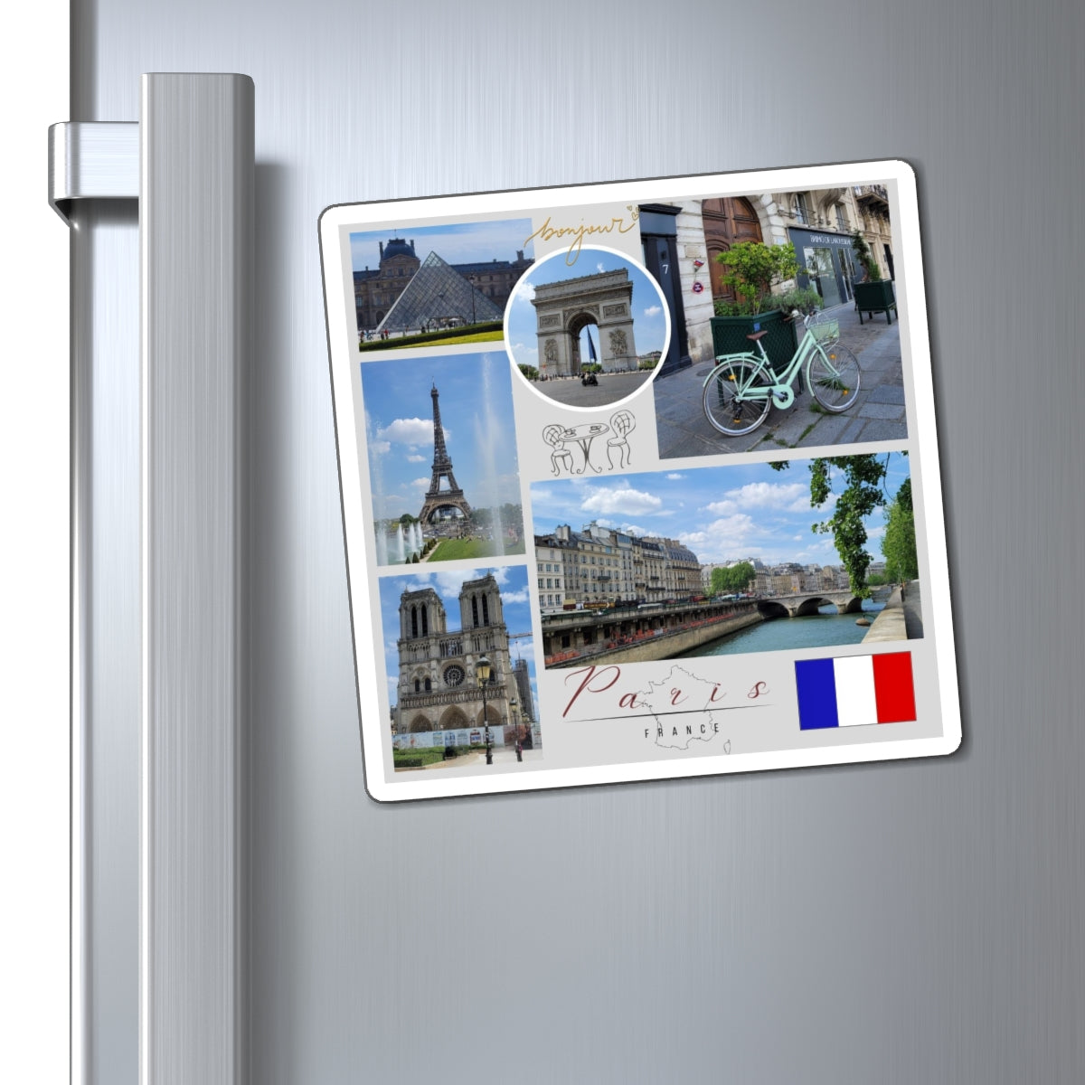 Premium Paris France Travel Magnet – Custom City of Light Souvenir & Gift