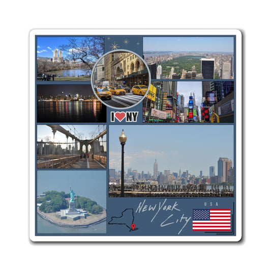 New York City Travel Magnet – Iconic NYC Skyline Souvenir