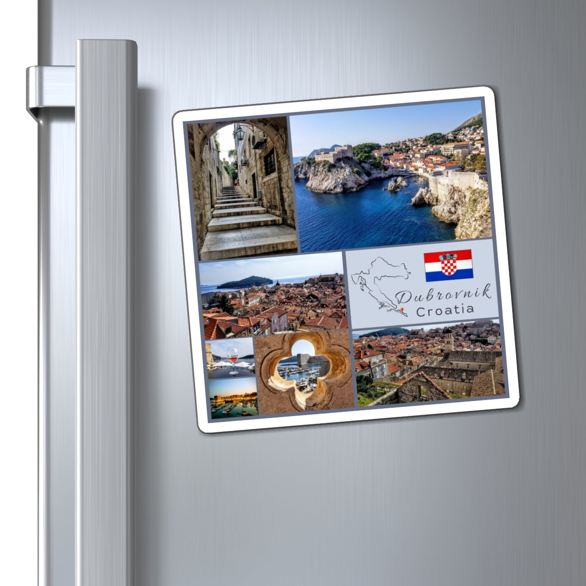 Dubrovnik Croatia Travel Magnet – Old Town Walls & Adriatic Souvenir
