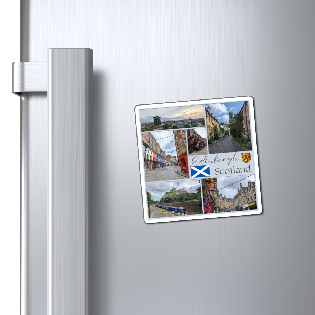 Edinburgh Scotland Travel Magnet – Old Town & Historic Castle Souvenir