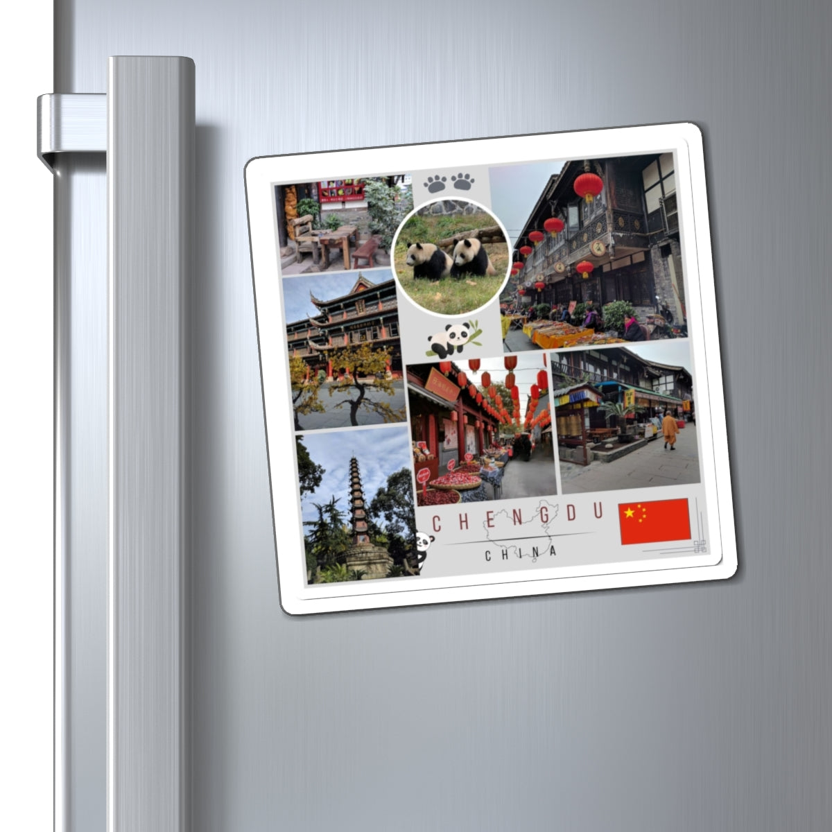 Chengdu, China Fridge Magnet - Souvenir Gift Collection Craft