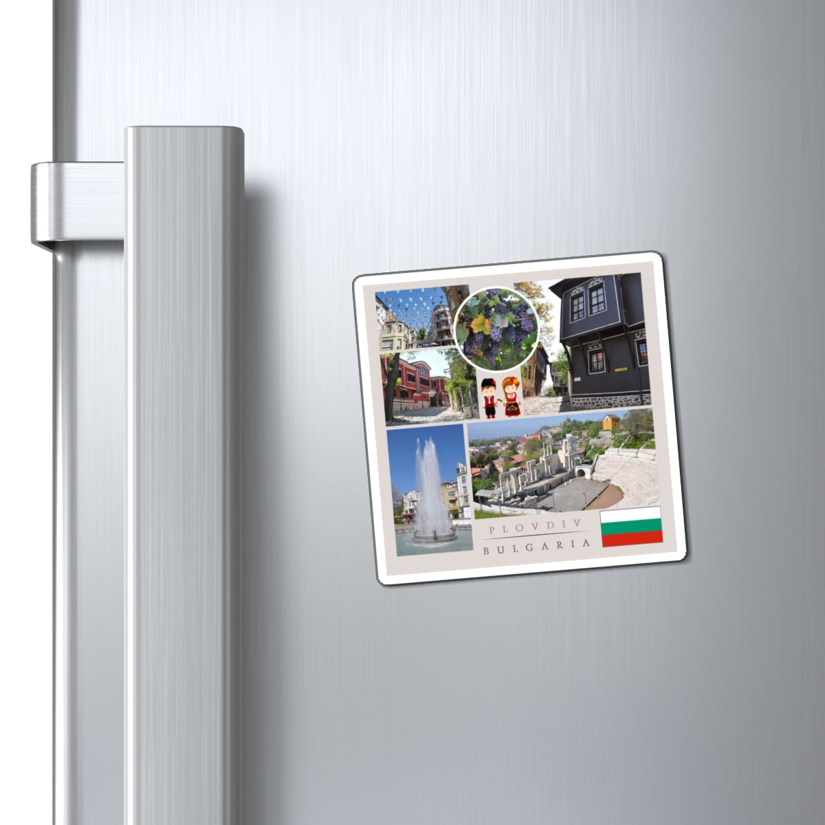 Premium Plovdiv Bulgaria Travel Magnet – Custom European Souvenir & Gift