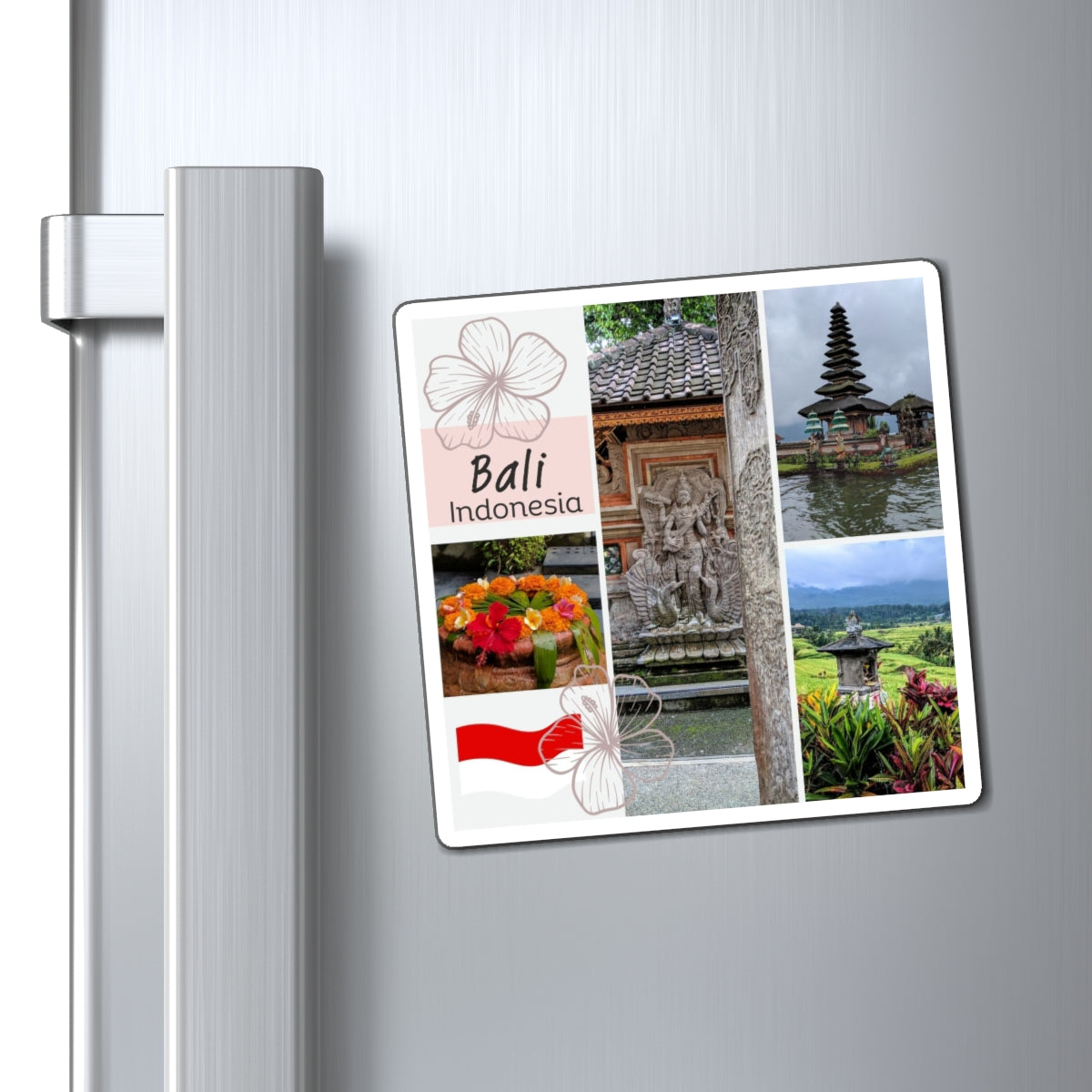 Bali Indonesia Photo Collage Magnet – Travel Souvenir Fridge Magnet