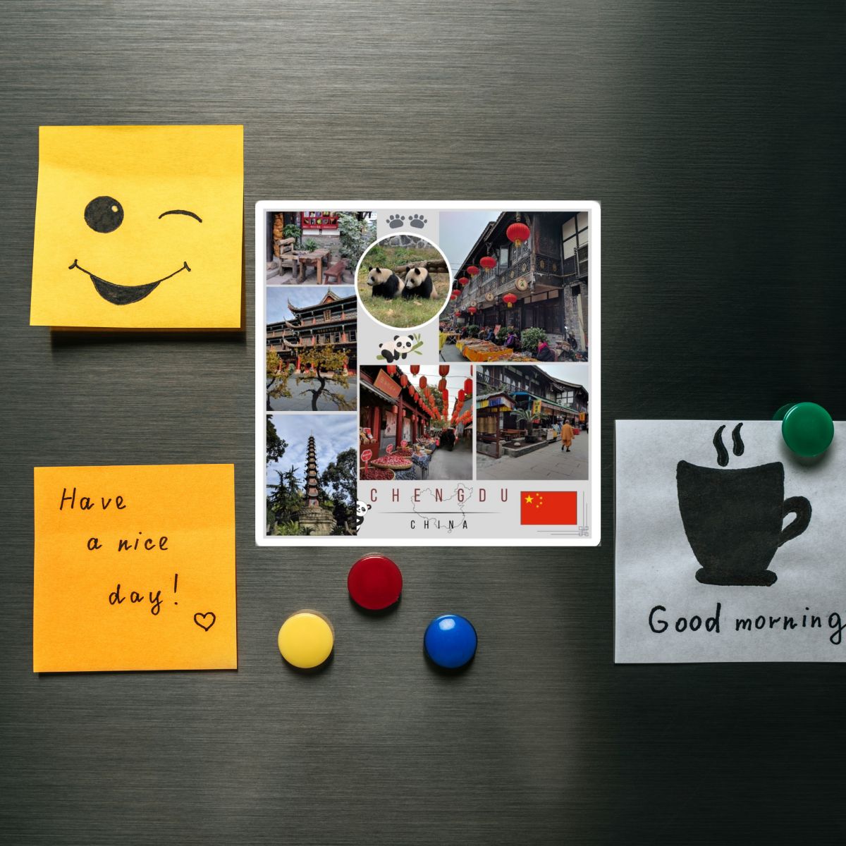Chengdu, China Fridge Magnet - Souvenir Gift Collection Craft