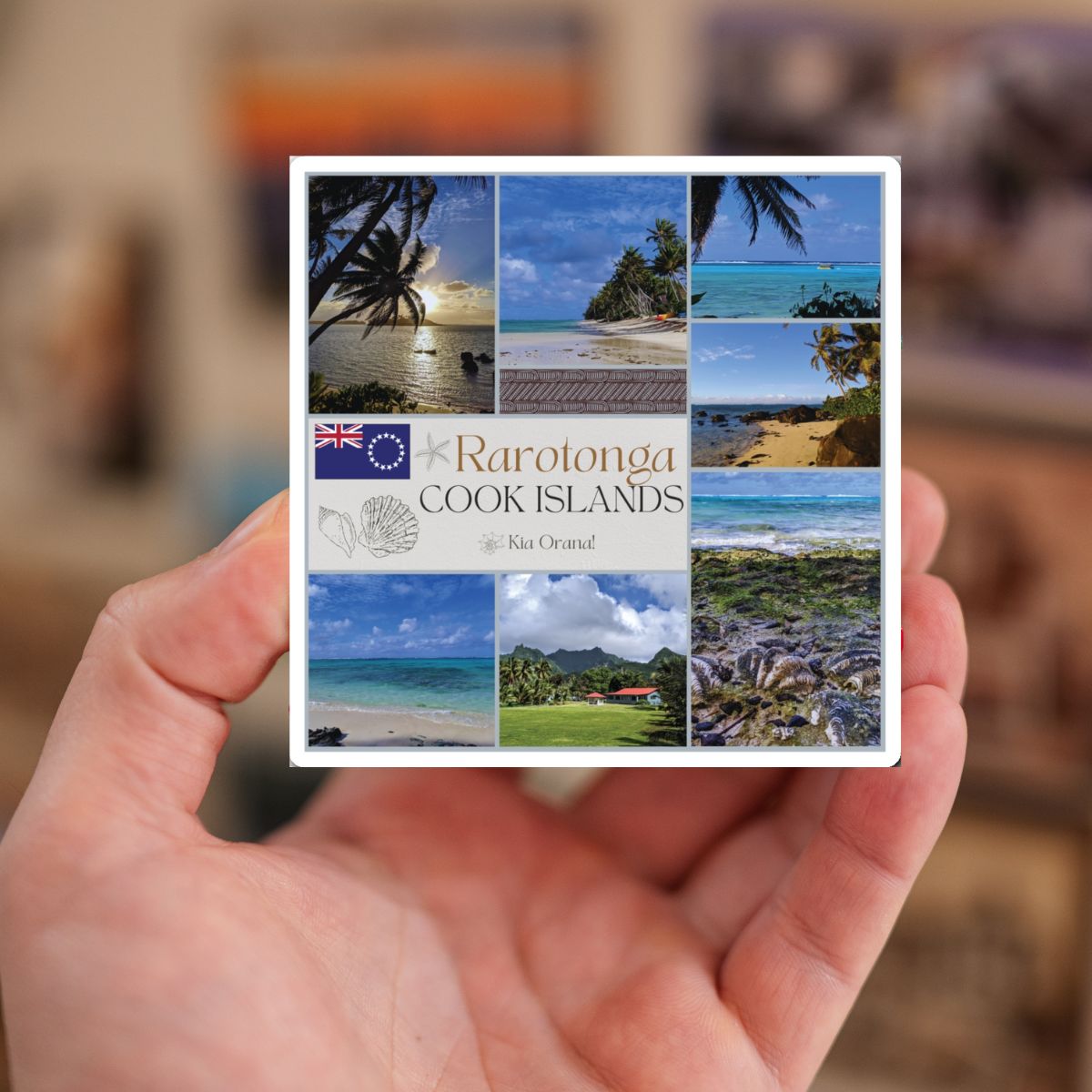 Rarotonga Cook Islands Travel Magnet – Tropical South Pacific Souvenir