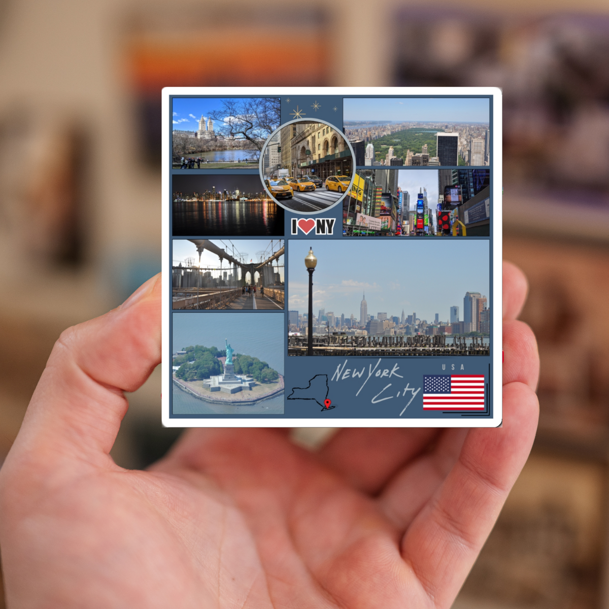 New York City Travel Magnet – Iconic NYC Skyline Souvenir