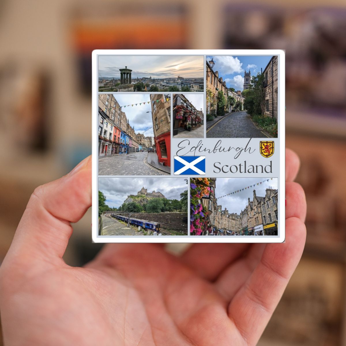 Edinburgh Scotland Travel Magnet – Old Town & Historic Castle Souvenir