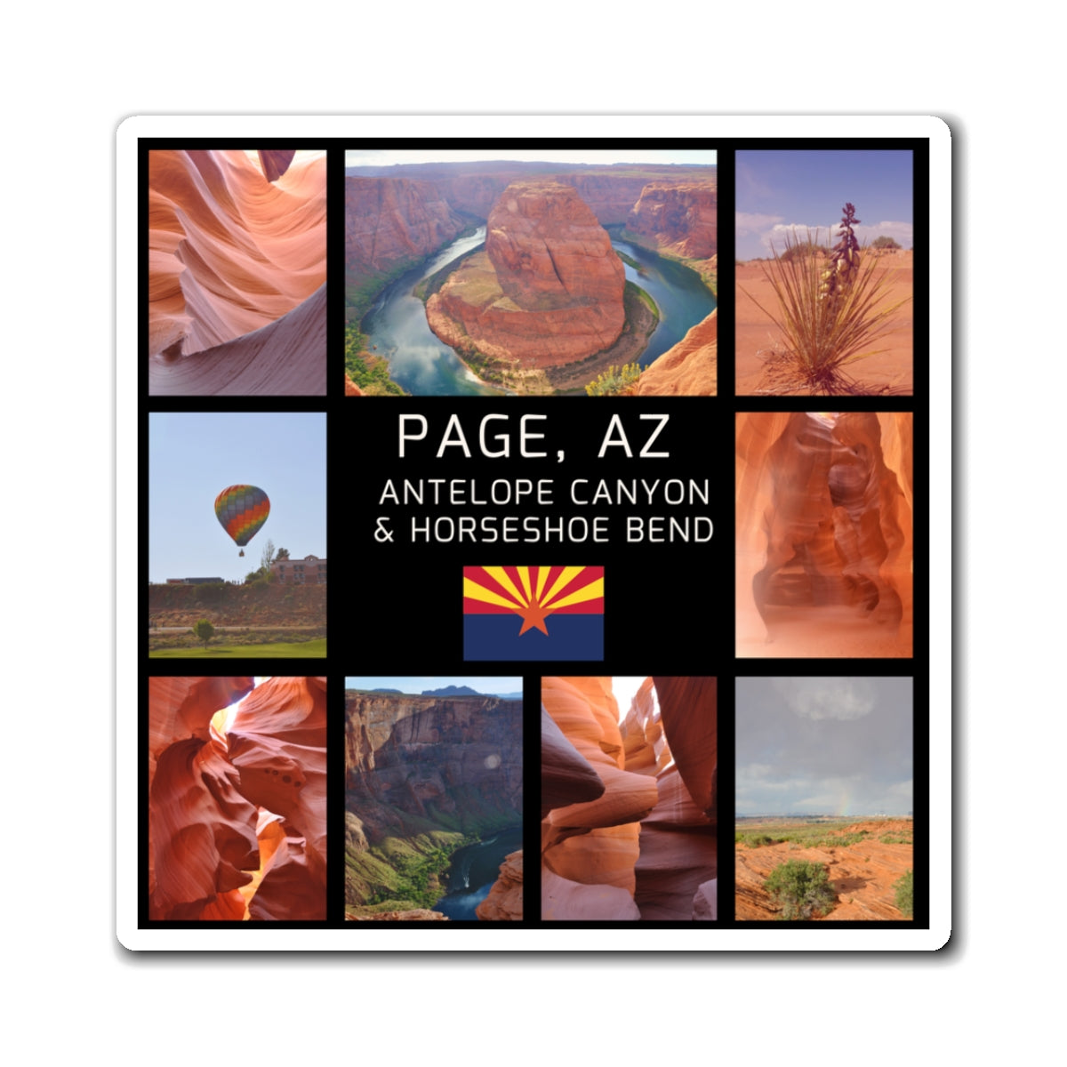 Premium Page Arizona Travel Magnet – Custom Antelope Canyon Souvenir & Gift