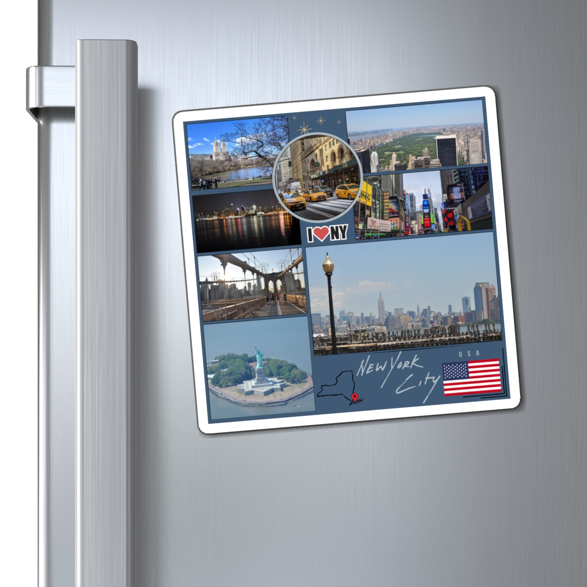 New York City Travel Magnet – Iconic NYC Skyline Souvenir