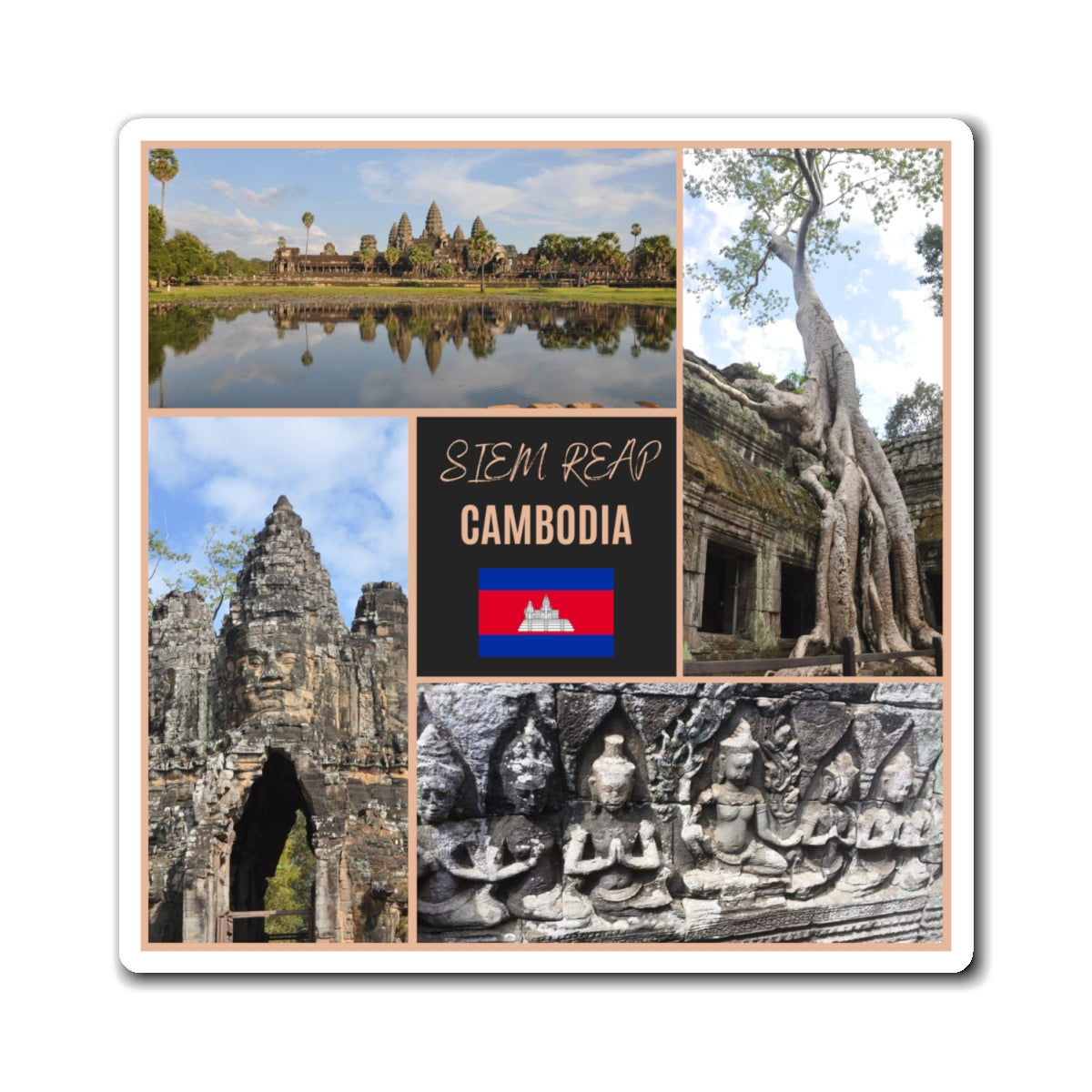 Siem Reap Travel Magnet Cambodia Temples Souvenir