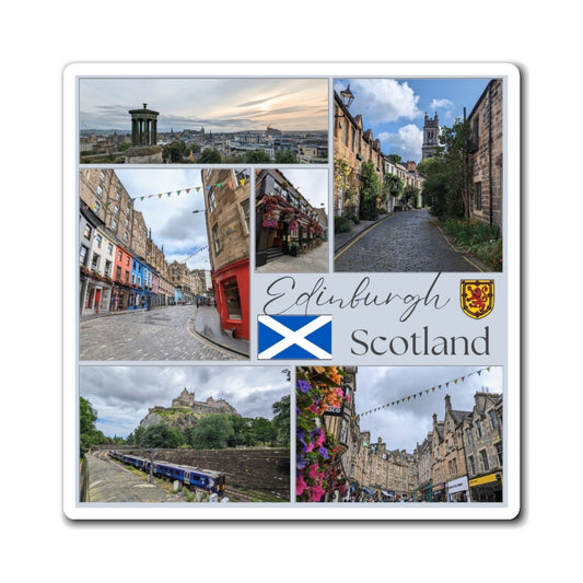 Edinburgh Scotland Travel Magnet – Old Town & Historic Castle Souvenir
