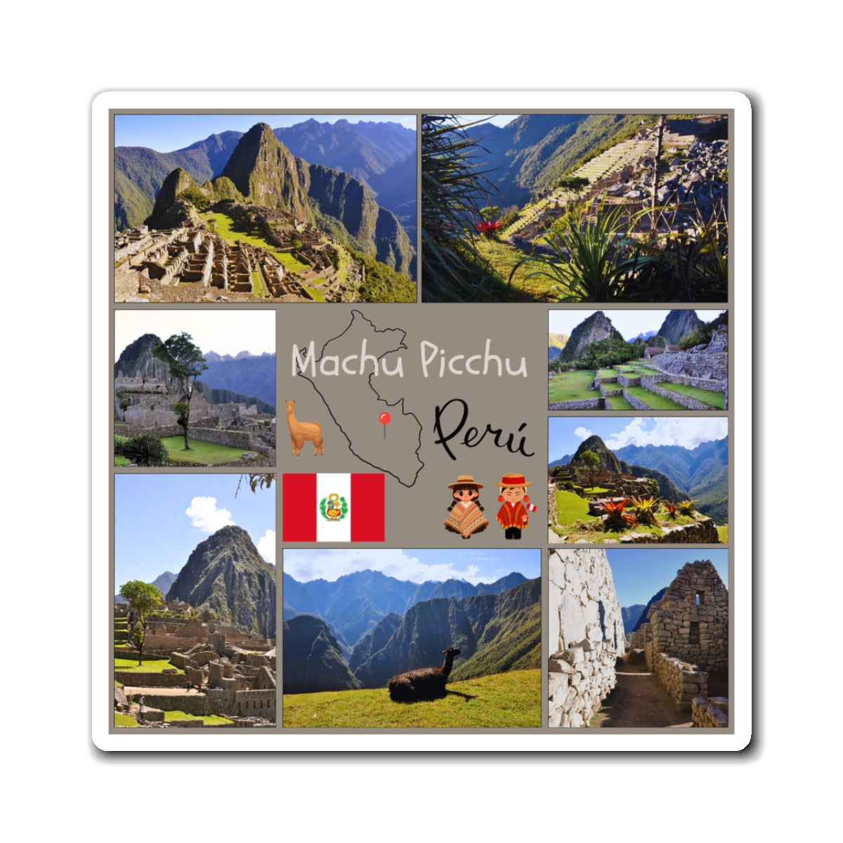 Machu Picchu Peru Travel Magnet – Lost City of the Incas Souvenir