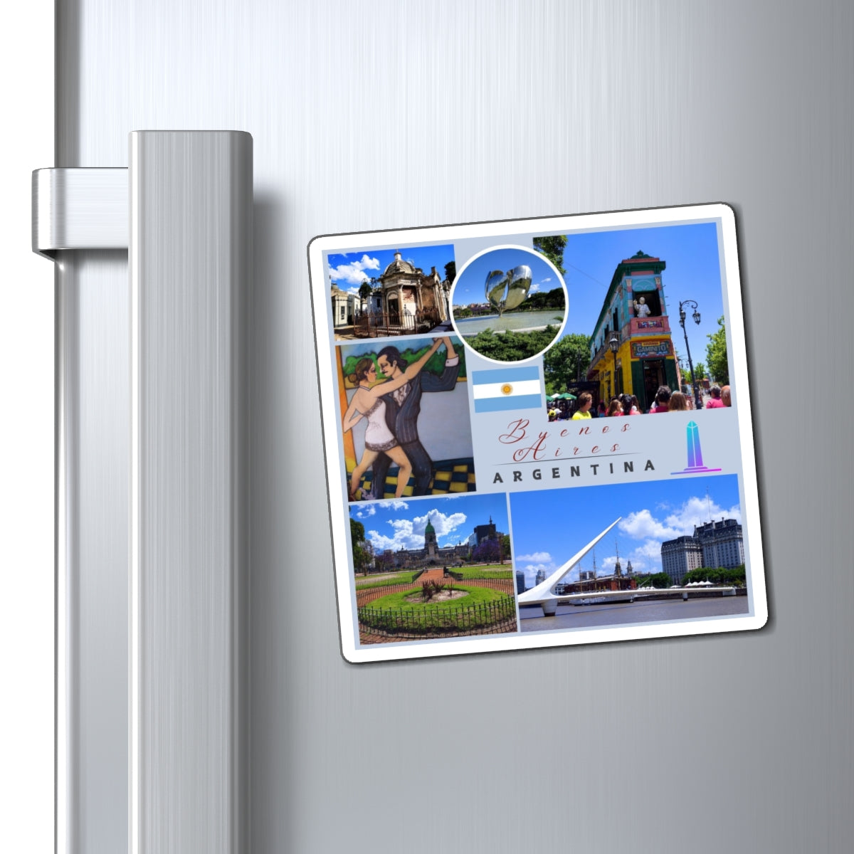 Buenos Aires Argentina Souvenir Magnet – Premium Matte Vinyl (3 Sizes)
