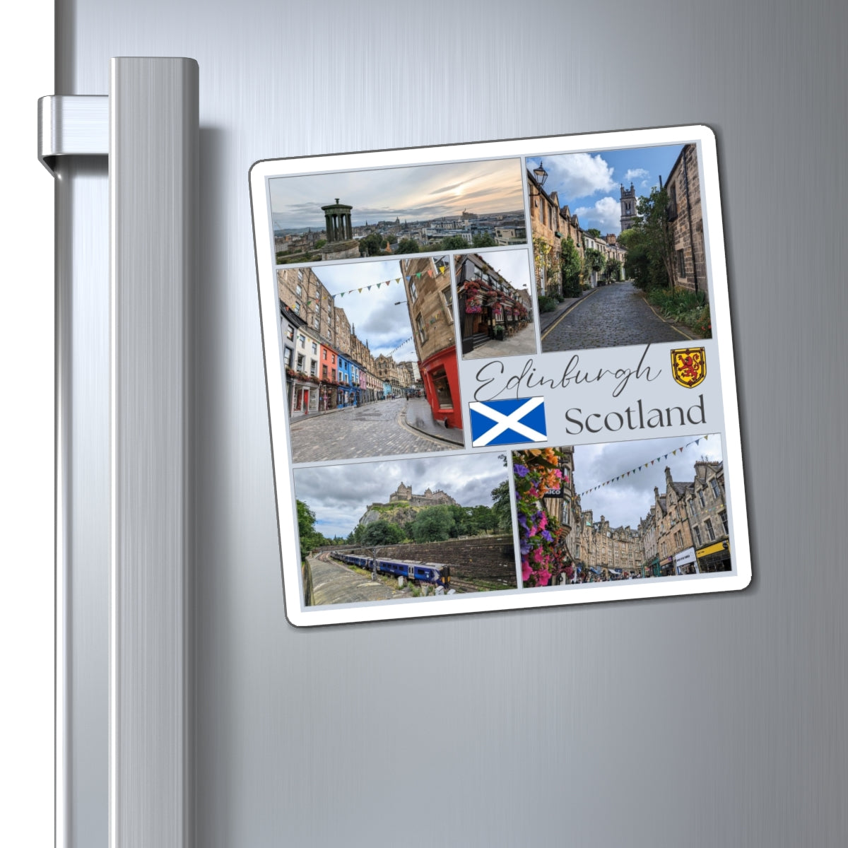 Edinburgh Scotland Travel Magnet – Old Town & Historic Castle Souvenir