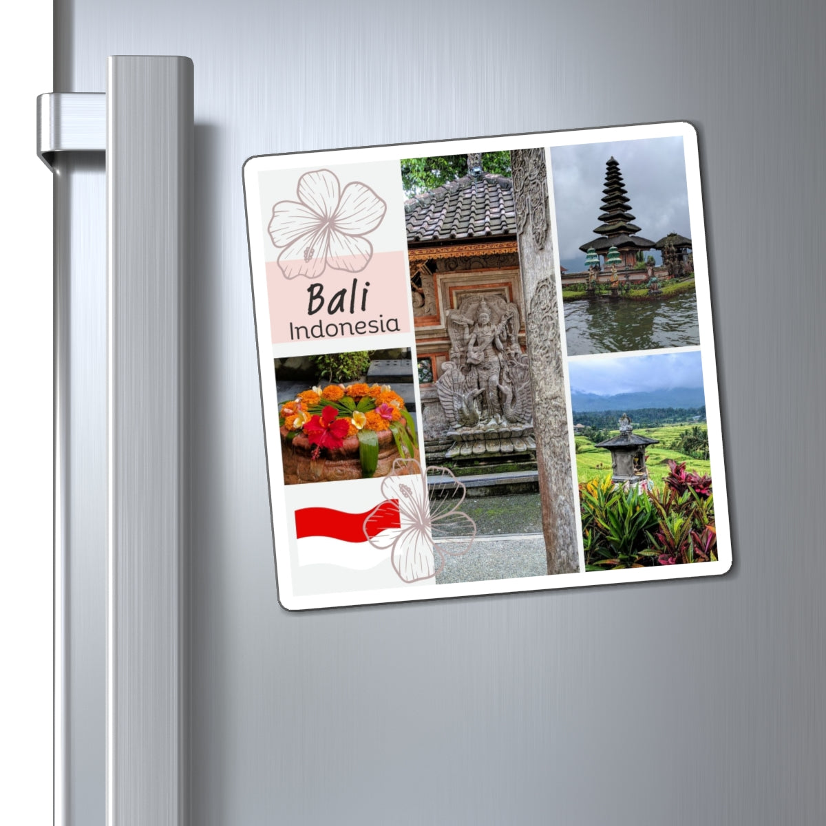Bali Indonesia Photo Collage Magnet – Travel Souvenir Fridge Magnet
