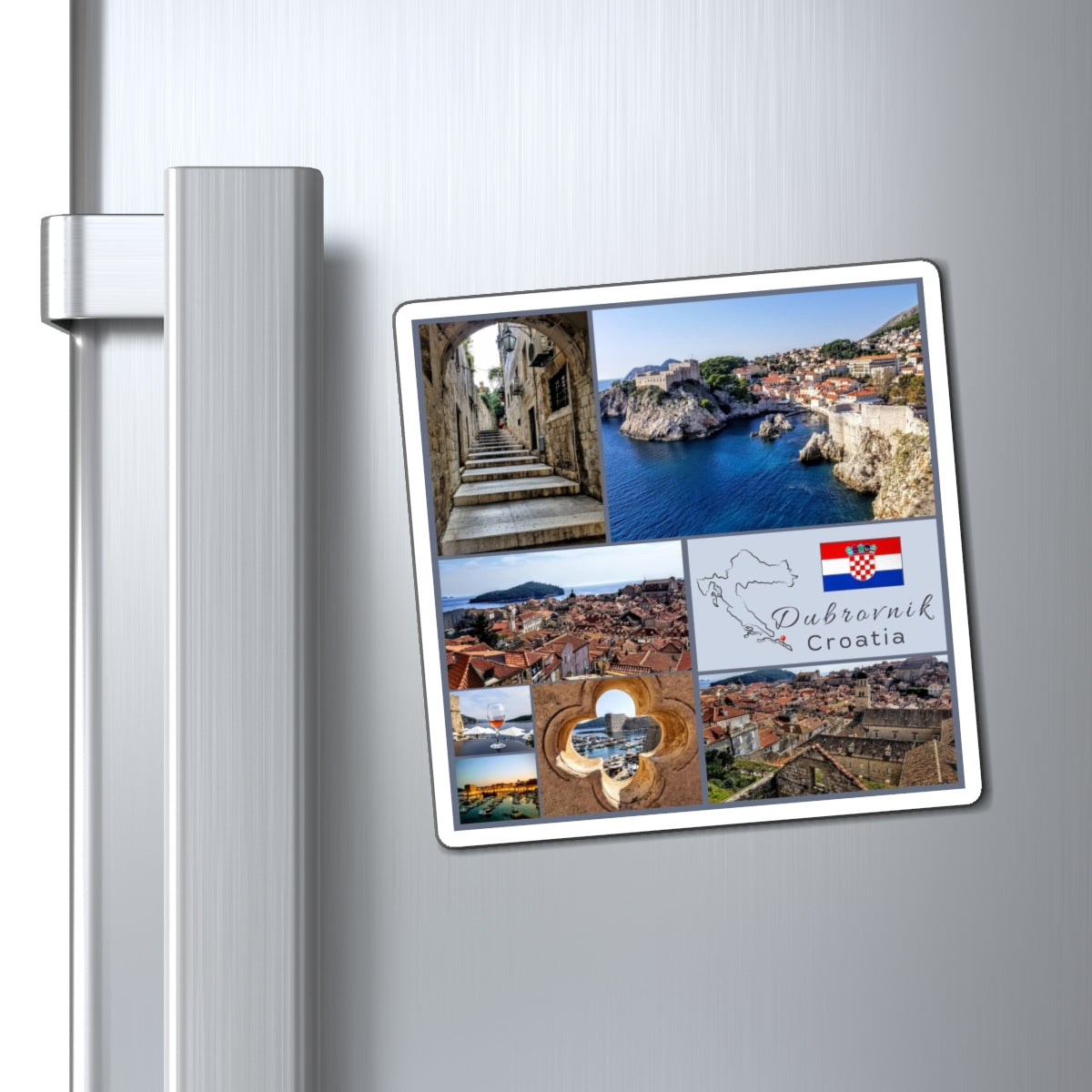 Dubrovnik Croatia Travel Magnet – Old Town Walls & Adriatic Souvenir