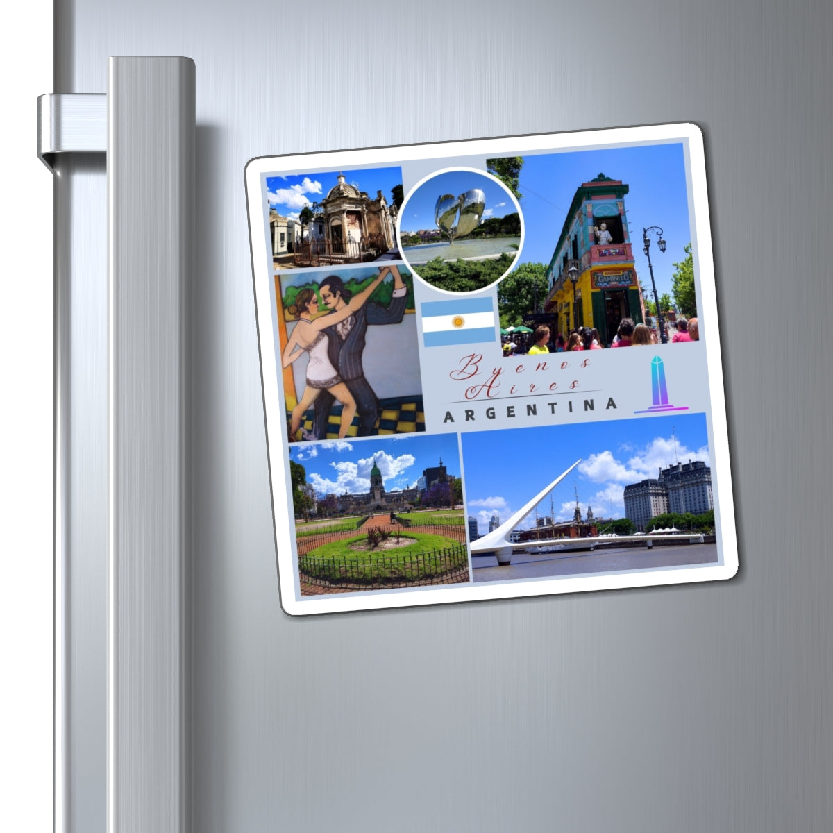 Buenos Aires Argentina Souvenir Magnet – Premium Matte Vinyl (3 Sizes)