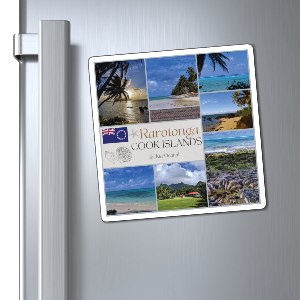Rarotonga Cook Islands Travel Magnet – Tropical South Pacific Souvenir