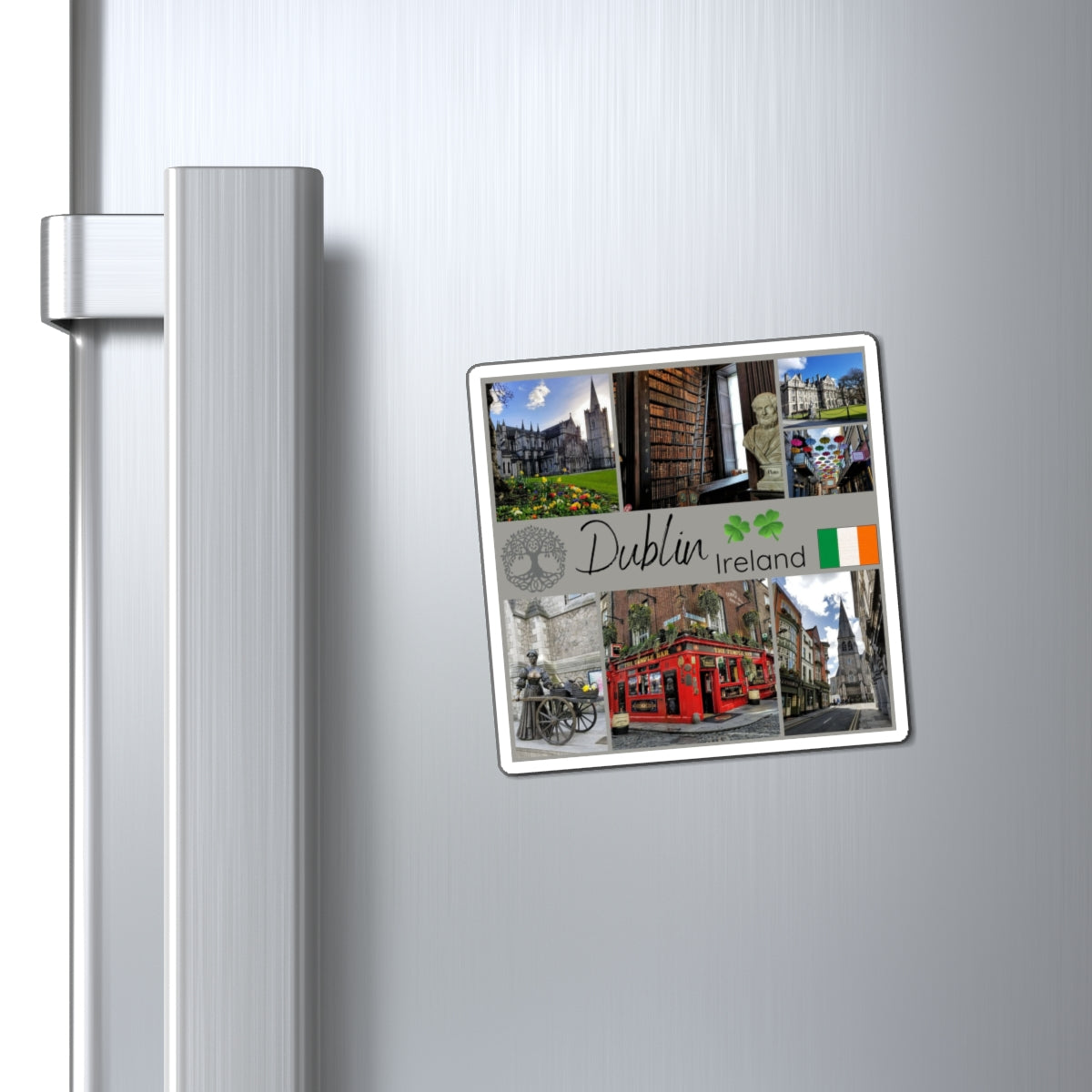 Dublin Ireland Fridge Magnet, Emerald Isle Souvenir