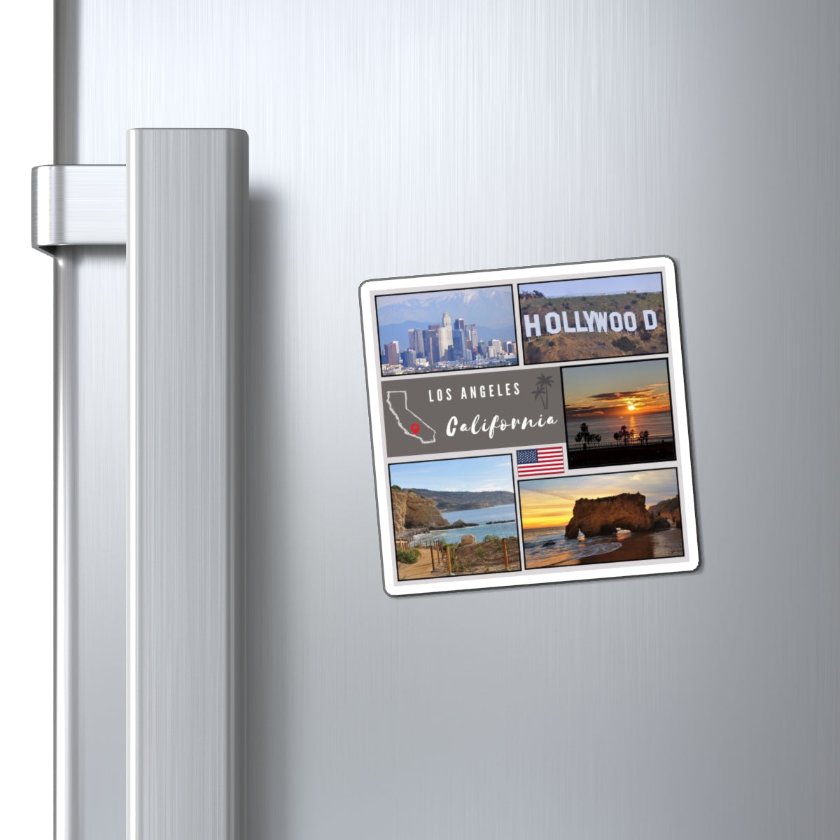 Los Angeles Skyline Fridge Magnet, LA Souvenir