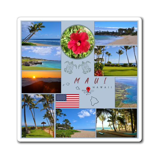 Maui Hawaii Travel Magnet – Hawaiian Island Souvenir & Tropical Beach Decor