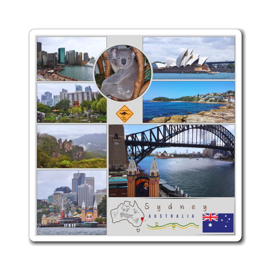 Sydney Australia Travel Magnet – Iconic Opera House & Harbour Souvenir