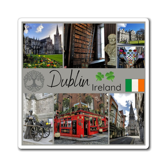 Dublin Ireland Fridge Magnet, Emerald Isle Souvenir