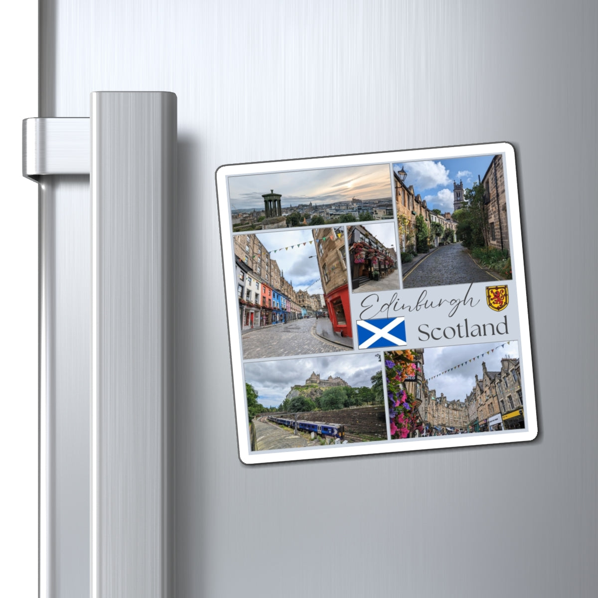 Edinburgh Scotland Travel Magnet – Old Town & Historic Castle Souvenir