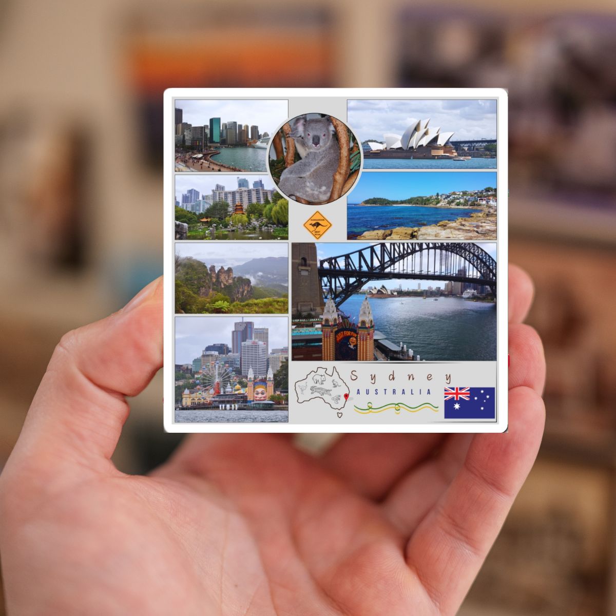 Sydney Australia Travel Magnet – Iconic Opera House & Harbour Souvenir