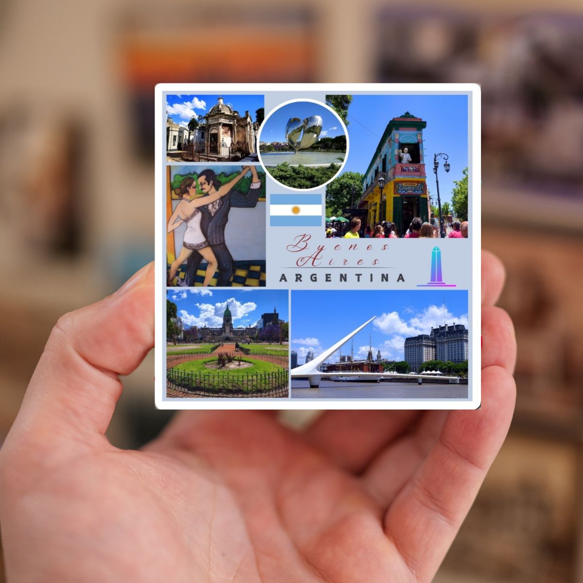 Buenos Aires Argentina Souvenir Magnet – Premium Matte Vinyl (3 Sizes)