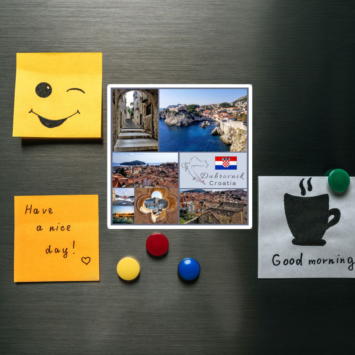 Dubrovnik Croatia Travel Magnet – Old Town Walls & Adriatic Souvenir