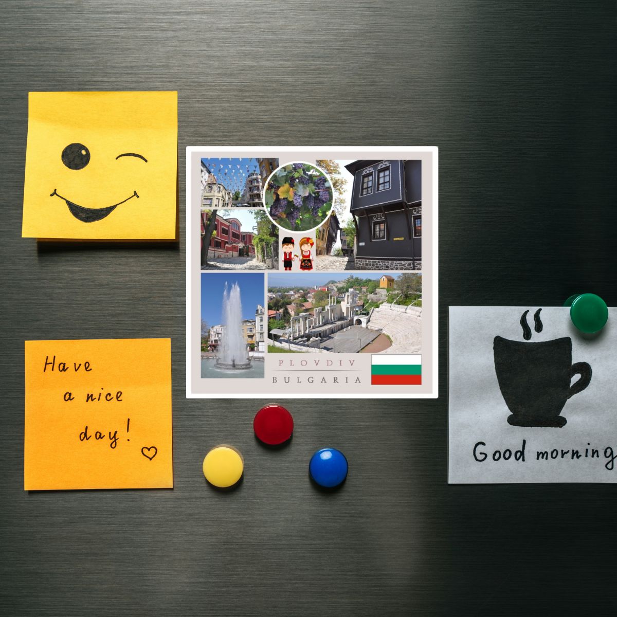Premium Plovdiv Bulgaria Travel Magnet – Custom European Souvenir & Gift