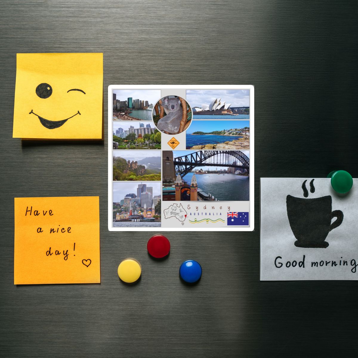 Sydney Australia Travel Magnet – Iconic Opera House & Harbour Souvenir