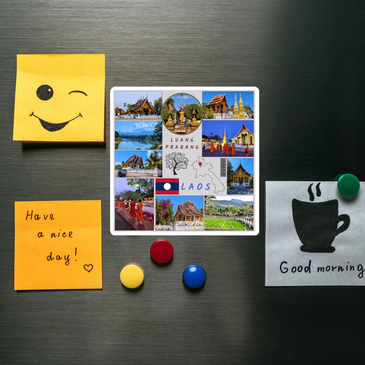 Premium Luang Prabang Laos Travel Magnet – Custom Souvenir & Gift