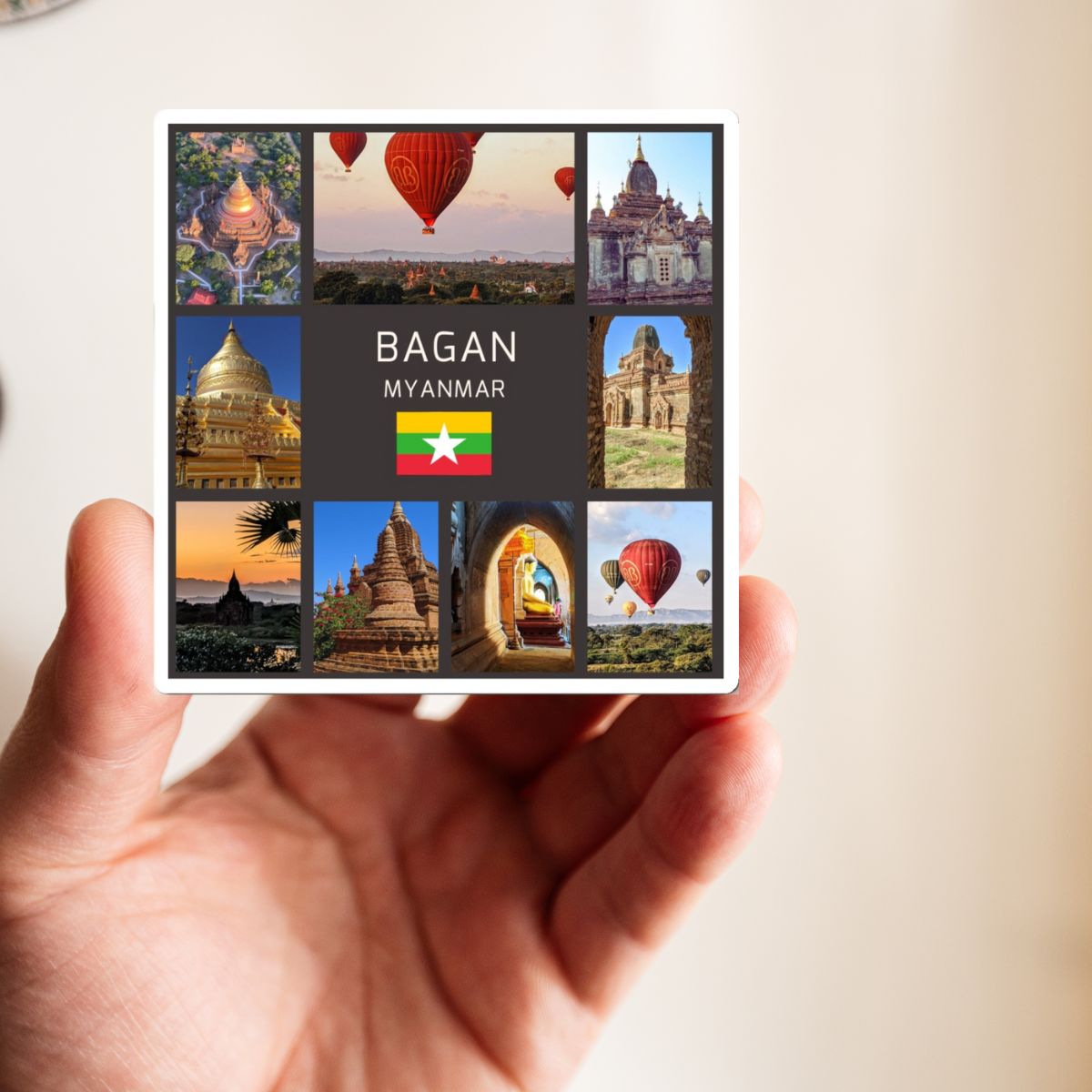 Bagan Myanmar Travel Magnet – Ancient Temples & Pagodas Souvenir