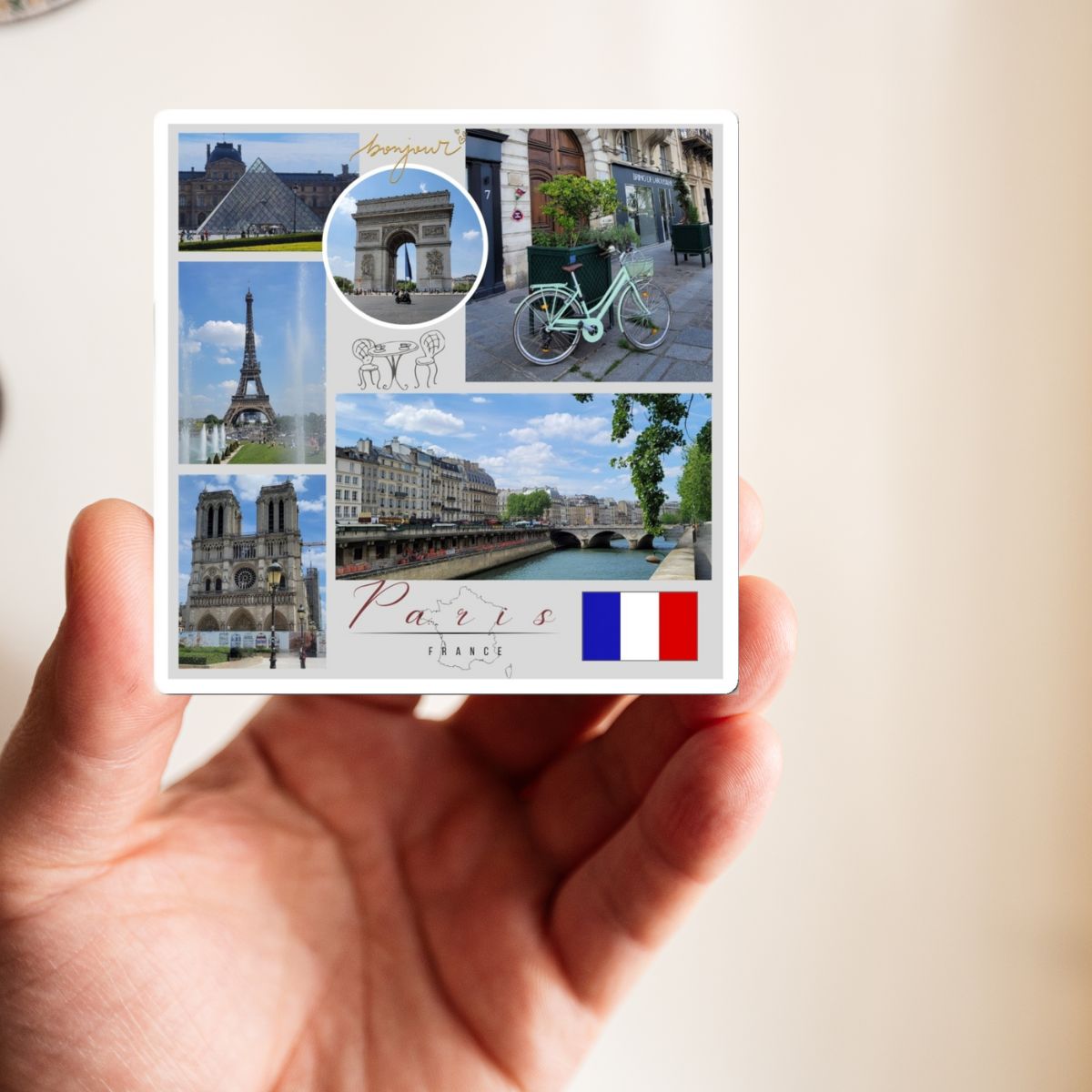 Premium Paris France Travel Magnet – Custom City of Light Souvenir & Gift