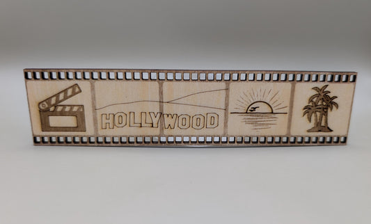 Hollywood Wooden Fridge Magnet, Los Angeles Souvenir Travel Gift