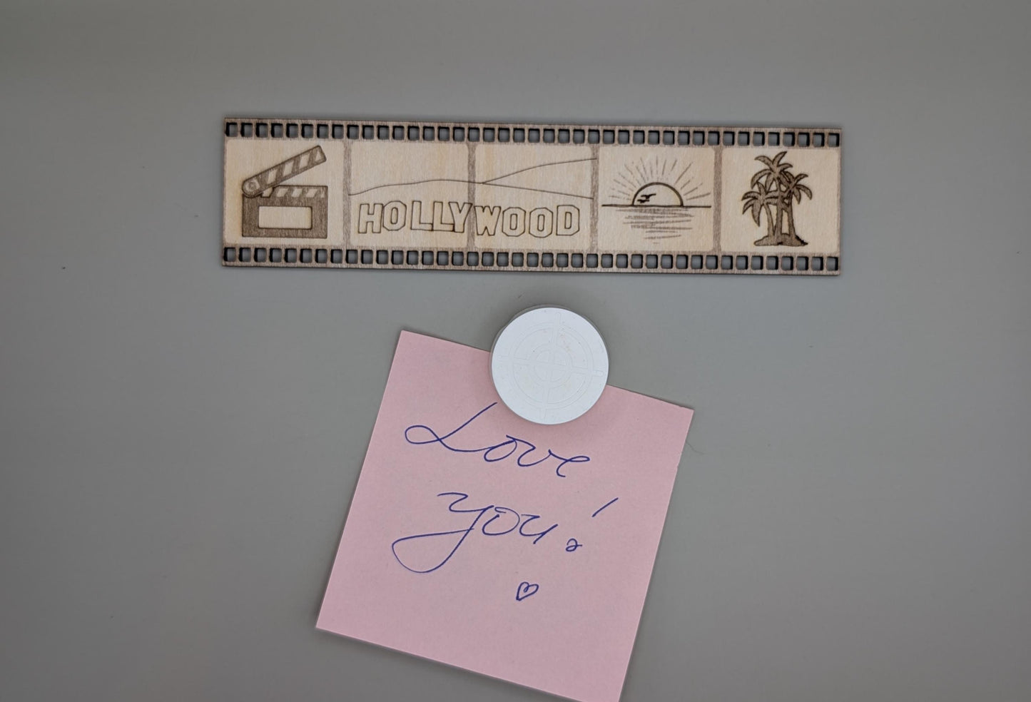 Hollywood Wooden Fridge Magnet, Los Angeles Souvenir Travel Gift